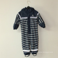 Blue PU Stripe Conjoined Regenmantel / Overall für Kinder